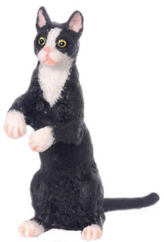 Dollhouse Miniature Cat, Socks